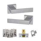 Senza Pari Panetti Door Handle Pack in Polished Chrome