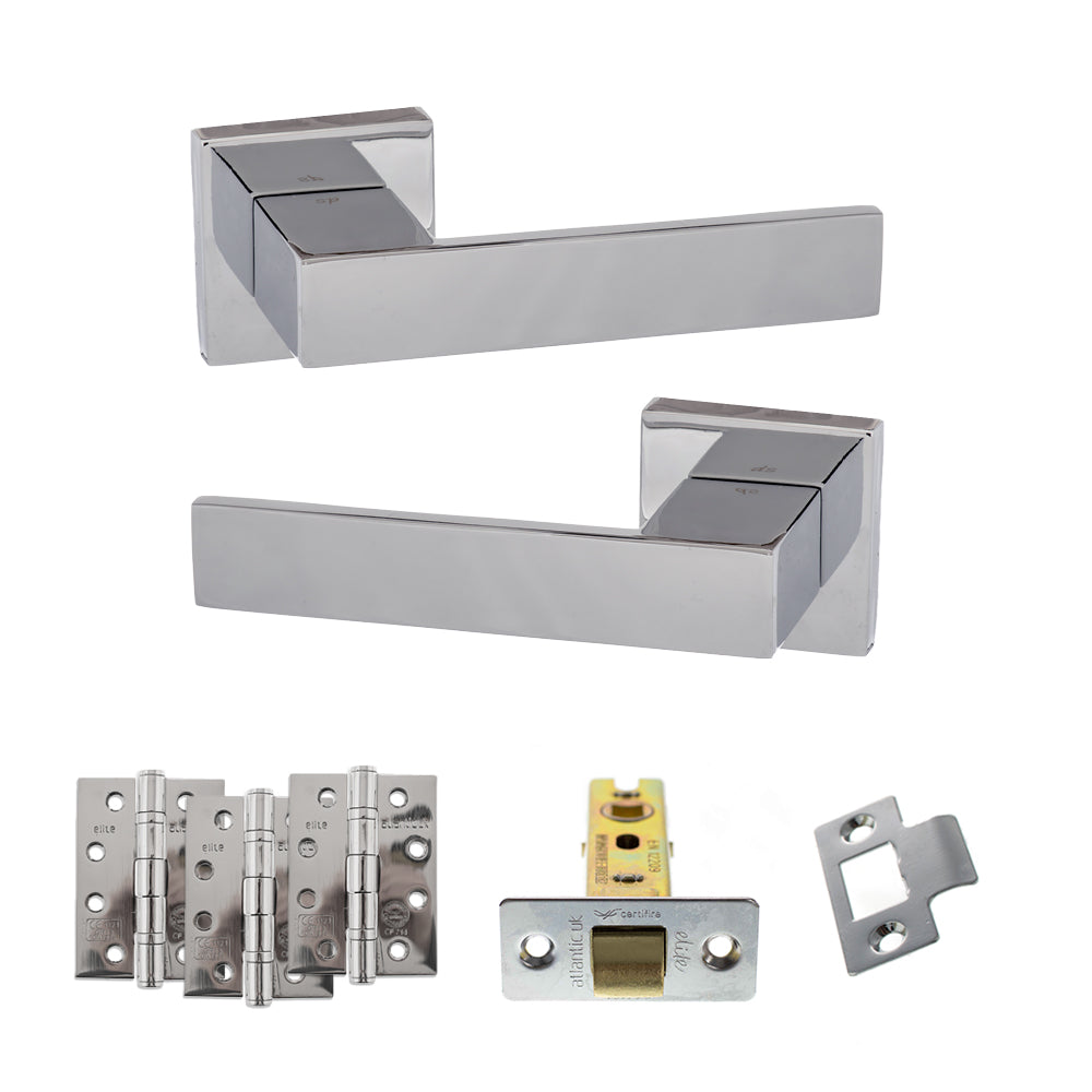 Senza Pari Panetti Door Handle Pack in Polished Chrome