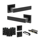Senza Pari Panetti Door Handle Pack in Matt Black