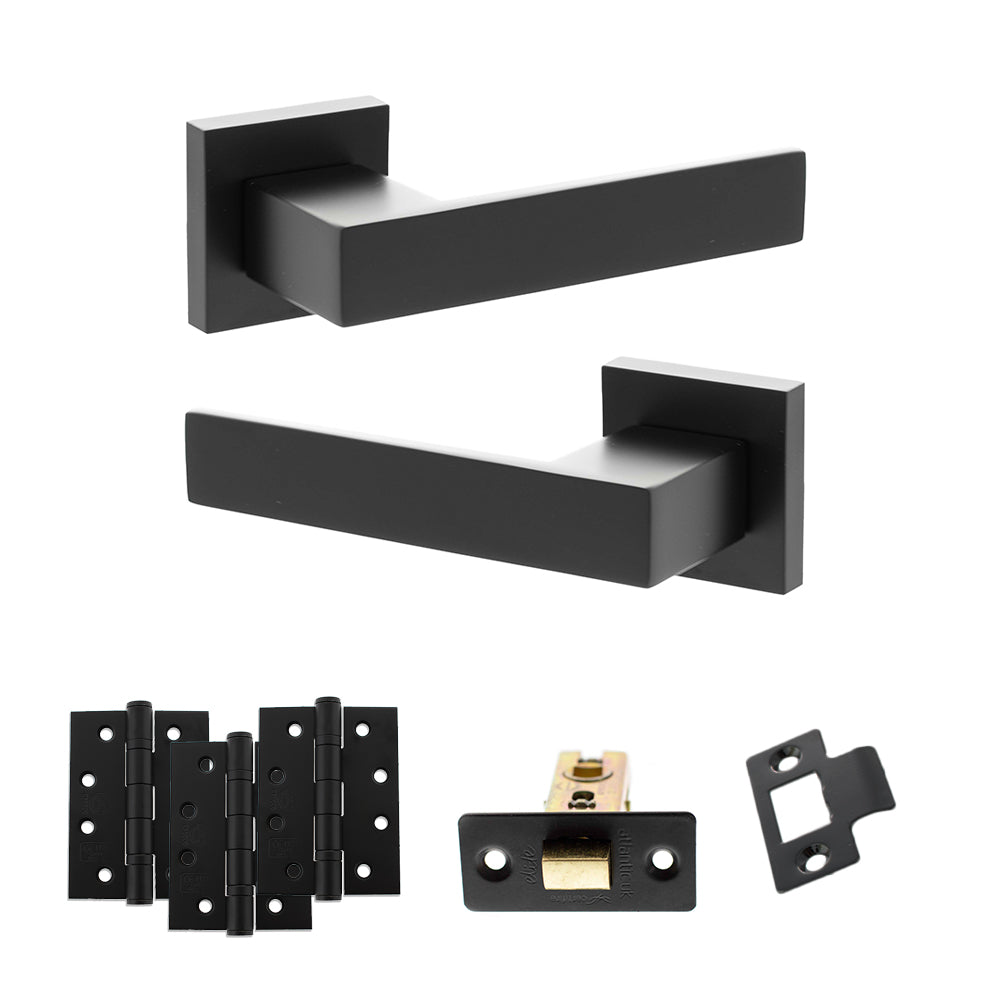 Senza Pari Panetti Door Handle Pack in Matt Black