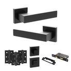 Senza Pari Panetti Door Handle Pack in Matt Black
