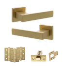 Senza Pari Panetti Door Handle Pack in Satin Brass