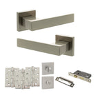 Senza Pari Panetti Door Handle Pack in Satin Nickel