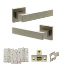 Senza Pari Panetti Door Handle Pack in Satin Nickel