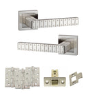 Senza Pari Bianca Door Handle Pack in Satin Nickel