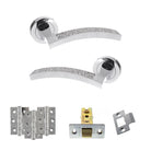 Senza Pari Crystal Door Handle Pack in Polished Chrome