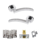 Senza Pari Crystal Door Handle Pack in Polished Chrome
