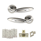 Senza Pari Elisse Door Handle Pack in Satin Nickel