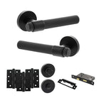 Senza Pari Andretta Door Handle Pack in Matt Black
