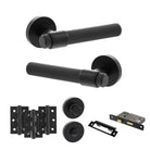 Senza Pari Andretta Door Handle Pack in Matt Black