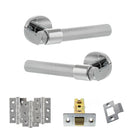 Senza Pari Andretta Door Handle Pack in Polished Chrome