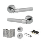 Senza Pari Andretta Door Handle Pack in Polished Chrome