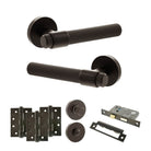 Senza Pari Andretta Door Handle Pack in Urban Dark Bronze