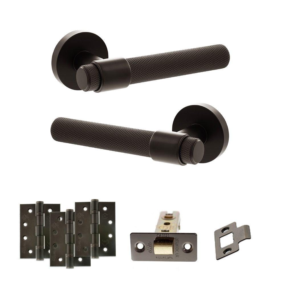 Senza Pari Andretta Door Handle Pack in Urban Dark Bronze
