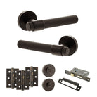 Senza Pari Andretta Door Handle Pack in Urban Dark Bronze