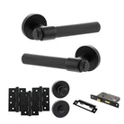 Senza Pari Fasana Door Handle Pack in Matt Black