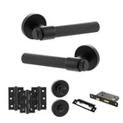Senza Pari Fasana Door Handle Pack in Matt Black