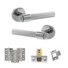Senza Pari Fasana Door Handle Pack in Polished Chrome
