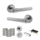 Senza Pari Fasana Door Handle Pack in Polished Chrome
