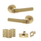 Senza Pari Fasana Door Handle Pack in Satin Brass