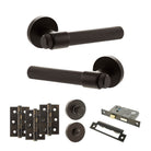 Senza Pari Fasana Door Handle Pack in Urban Dark Bronze
