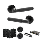 Senza Pari Rosarno Door Handle Pack in Matt Black