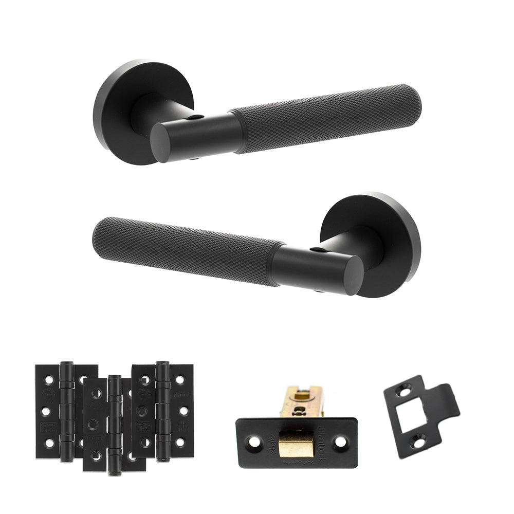 Senza Pari Rosarno Door Handle Pack in Matt Black