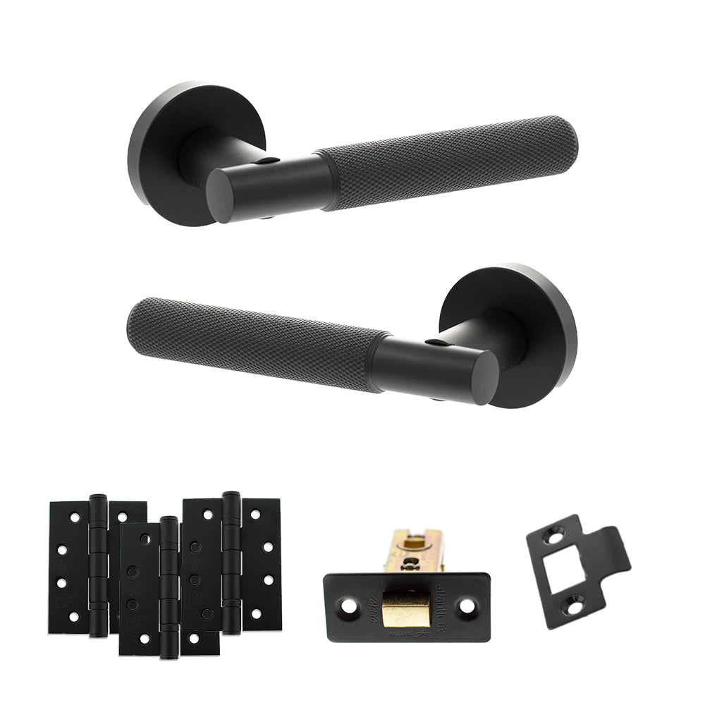 Senza Pari Rosarno Door Handle Pack in Matt Black