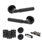 Senza Pari Rosarno Door Handle Pack in Matt Black