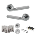 Senza Pari Rosarno Door Handle Pack in Polished Chrome