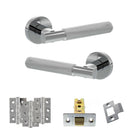 Senza Pari Rosarno Door Handle Pack in Polished Chrome