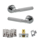 Senza Pari Rosarno Door Handle Pack in Polished Chrome