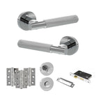 Senza Pari Rosarno Door Handle Pack in Polished Chrome