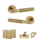 Senza Pari Rosarno Door Handle Pack in Satin Brass