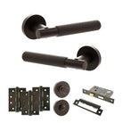 Senza Pari Rosarno Door Handle Pack in Urban Dark Bronze