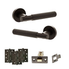 Senza Pari Rosarno Door Handle Pack in Urban Dark Bronze