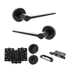 Senza Pari Laviano Door Handle Pack in Matt Black