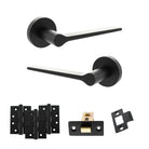 Senza Pari Laviano Door Handle Pack in Matt Black