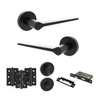 Senza Pari Laviano Door Handle Pack in Matt Black