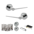 Senza Pari Laviano Door Handle Pack in Polished Chrome