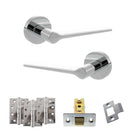 Senza Pari Laviano Door Handle Pack in Polished Chrome