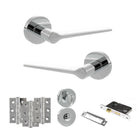 Senza Pari Laviano Door Handle Pack in Polished Chrome