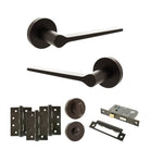 Senza Pari Laviano Door Handle Pack in Urban Dark Bronze
