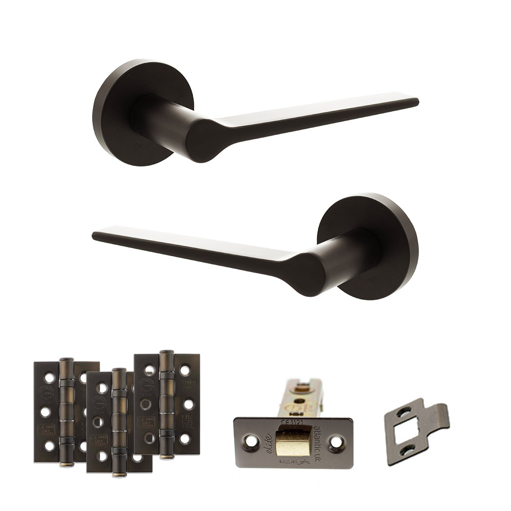 Senza Pari Laviano Door Handle Pack in Urban Dark Bronze