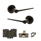 Senza Pari Laviano Door Handle Pack in Urban Dark Bronze