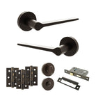 Senza Pari Laviano Door Handle Pack in Urban Dark Bronze
