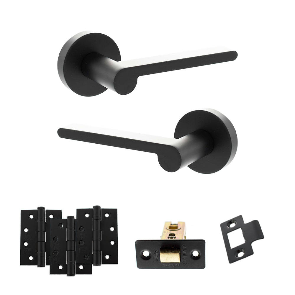 Senza Pari Darrio Door Handle Pack in Matt Black