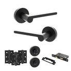 Senza Pari Darrio Door Handle Pack in Matt Black