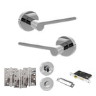 Senza Pari Darrio Door Handle Pack in Polished Chrome