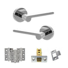Senza Pari Darrio Door Handle Pack in Polished Chrome